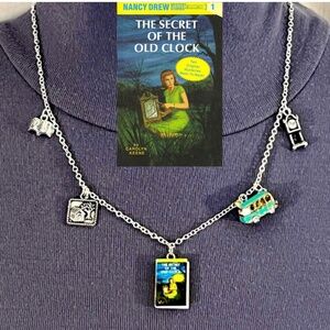 Nancy Drew Secret of the Old Clock by Carolyn Keene Handmade Literature Necklace